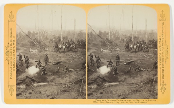 Gen. Grant giving order to Gen. McPherson, 1887. Creator: Henry Hamilton Bennett.