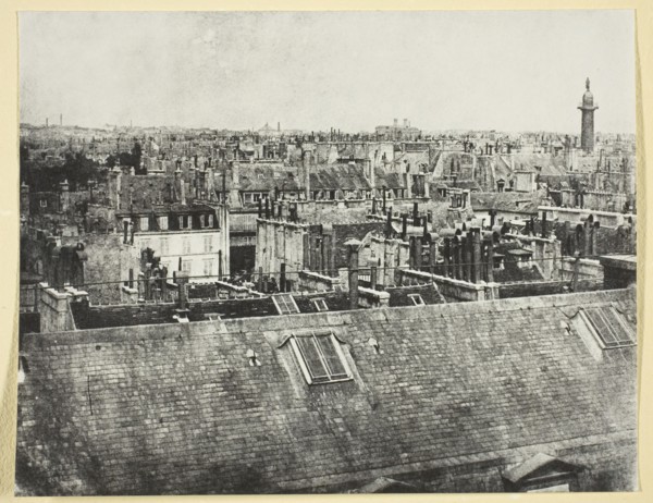 Les Toits de Paris (Vue de la rue Castiglione?), 1842/50, printed 1865. Creator: Hippolyte Bayard.