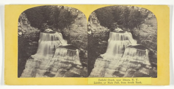 Enfield Creek, near Ithaca, N.Y. Lucifer, or Main Fall, from South Bank, 1860/65. Creator: J. C. Burritt.