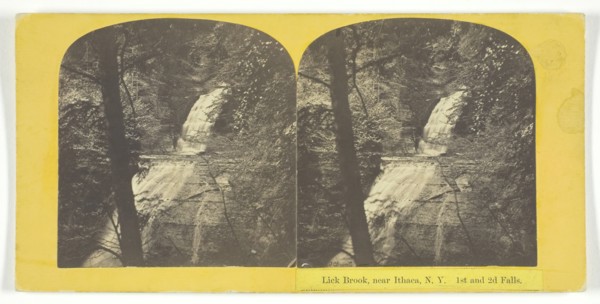 Lick Brook, near Ithaca, N.Y. 1st and 2d Falls, 1860/65. Creator: J. C. Burritt.