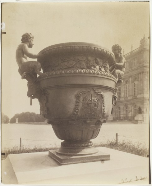 Versailles, Vase par Ballin, 1905. Creator: Eugene Atget.