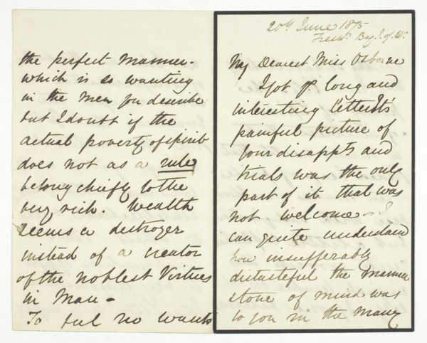 Autograph Letter, 20 June 1875. Creator: Julia Margaret Cameron.