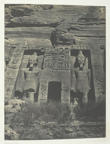 Ibsamboul, Entrée De Spéos D'Hathor; Nubie, 1849/51, printed 1852. Creator: Maxime du Camp.