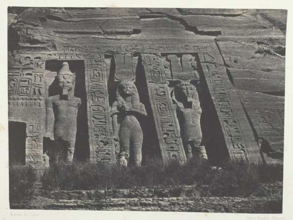 Ibsamboul, Partie Septentrionale Du Spéos D'Hathor; Nubie, 1849/51, printed 1852. Creator: Maxime du Camp.
