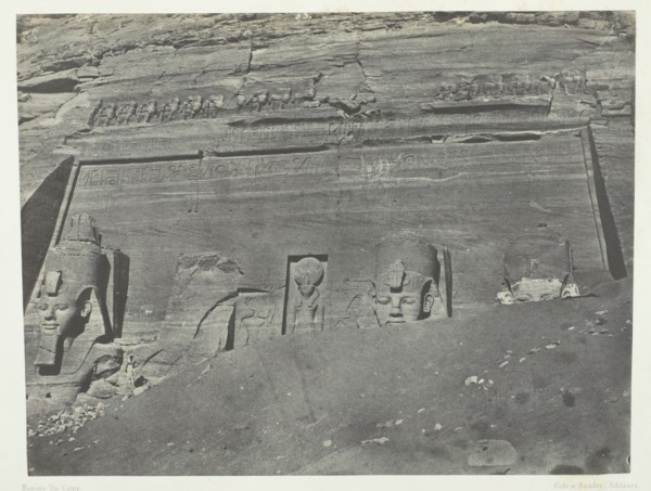 Ibsamboul, Vue Générale Du Grand Spéos De Phrè; Nubie, 1849/51, printed 1852. Creator: Maxime du Camp.