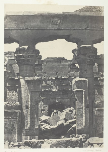 Kalabscheh, Porte du Pronaos; Nubie, 1849/51, printed 1852. Creator: Maxime du Camp.
