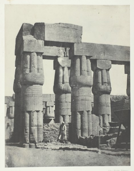 Louqsor, Groupe de Colonnes dans le Palais; Thèbes, 1849/51, printed 1852. Creator: Maxime du Camp.