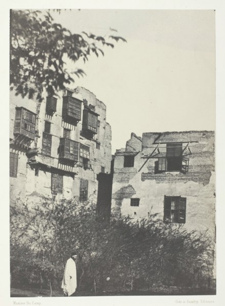 Maison et Jardin dans le Quartier Frank, Le Kaire, 1849/51, printed 1852. Creator: Maxime du Camp.