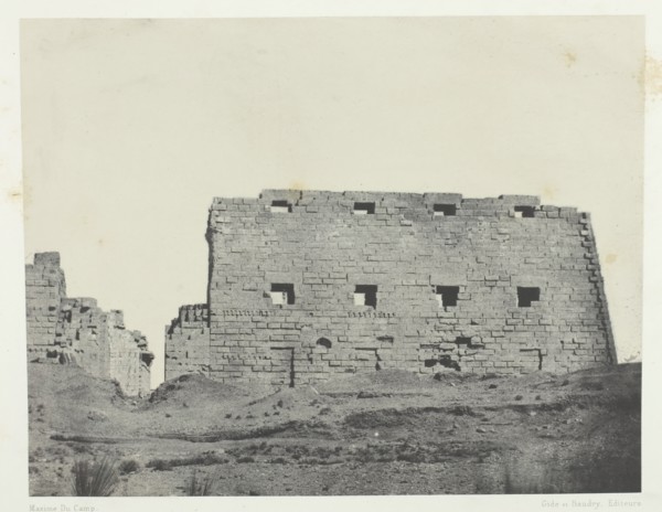 Palais de Karnak, Grands Pylones du Sud-Ouest; Thèbes, 1849/51, printed 1852. Creator: Maxime du Camp.