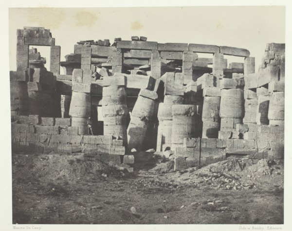 Palais de Karnak, Salle Hypostyle Prise au Nord; Thèbes, 1849/51, printed 1852. Creator: Maxime du Camp.