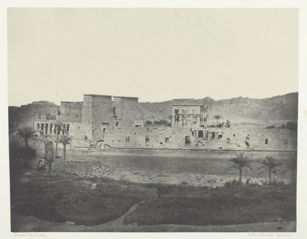 Vue Prise de l'île de Beghé, à l'Ouest, Philoe; Nubie, 1849/51, printed 1852. Creator: Maxime du Camp.
