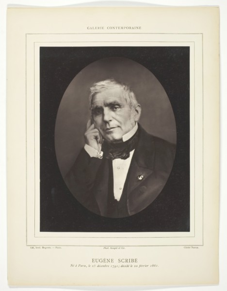 Eugène Scribe, c. 1858. Creator: Nadar.