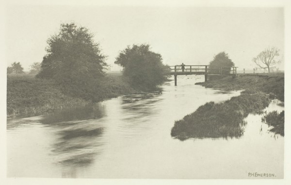 Footbridge Near Tottenham, 1880s. Creator: Peter Henry Emerson.
