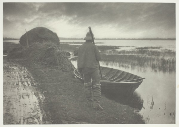 Marshman Going to Cut Schoof-Stuff, 1886. Creator: Peter Henry Emerson.