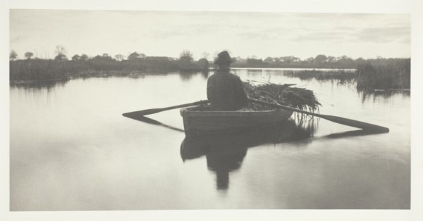 Rowing Home the Schoof-Stuff, 1886. Creator: Peter Henry Emerson.