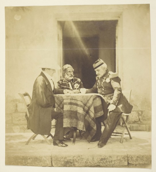A Council of War: Lord Raglan, Omar Pacha and Pelissier, Taken the eve Before the..., Crimea, 1855. Creator: Roger Fenton.
