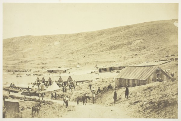 Camp of the 4th Light Dragoons, 1855. Creator: Roger Fenton.