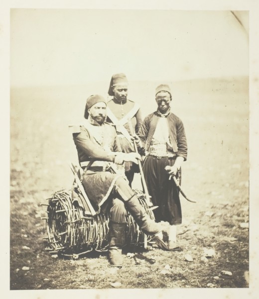 Ismail Pacha and Attendants, 1855. Creator: Roger Fenton.