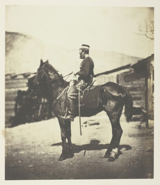 Quartermaster Hill, 4th Lt. Dragoons. The Horse taken immediately after the winter season., 1855. Creator: Roger Fenton.