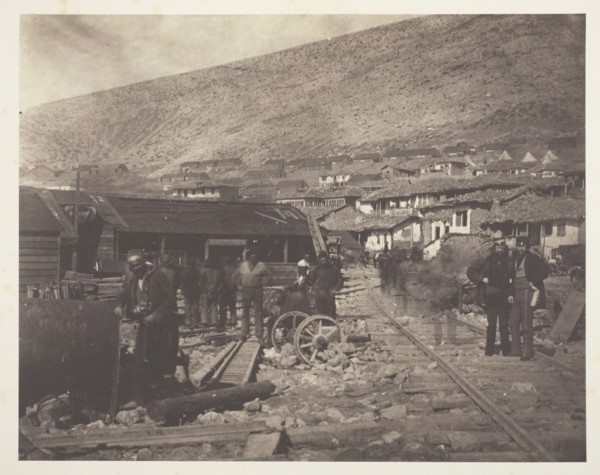 The Railway Yard, Balaklava, 1855. Creator: Roger Fenton.