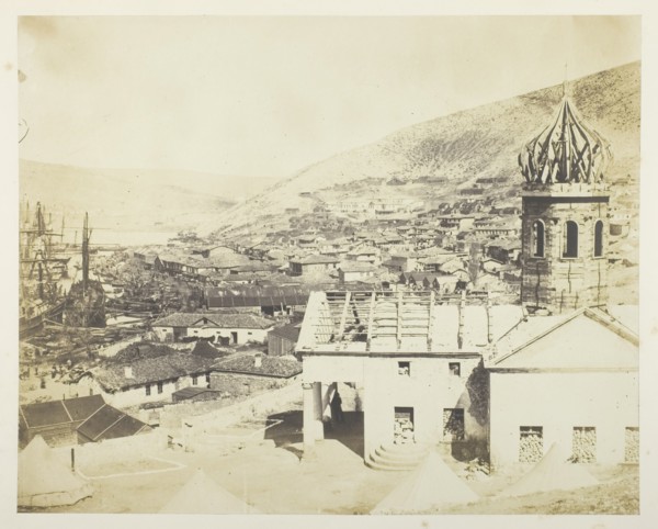 The Russian Church & Town of Balaklava, 1855. Creator: Roger Fenton.