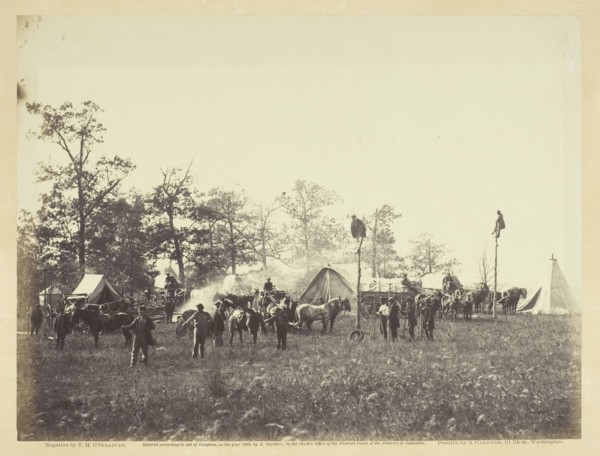U.S. Military Telegraph Construction Corps, April 1864. Creator: Alexander Gardner.