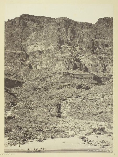 Wall in the Grand Cañon, Colorado River, 1871. Creator: Tim O'Sullivan.