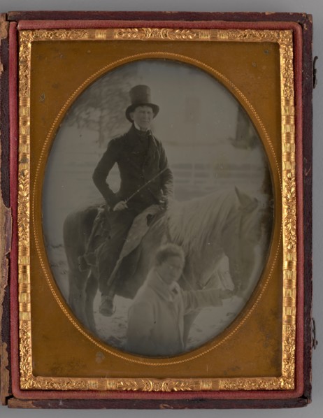 Untitled (Portrait of a Man on a Horse), 1865. Creator: Unknown.