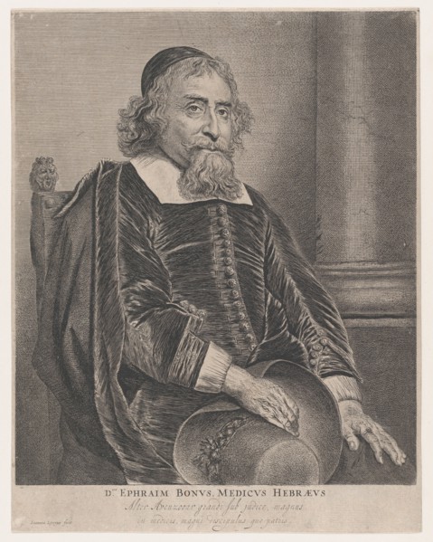 Portrait of Ephraim Bonus, physician, 17th century. Creator: Jan Lievens.