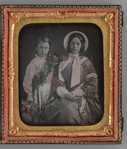 Untitled (Portrait of a Woman and a Boy), 1855. Creator: Unknown.