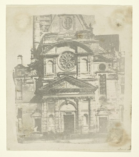 St. Etienne du Mont, Facade, c. 1853/58. Creator: William Henry Fox Talbot.