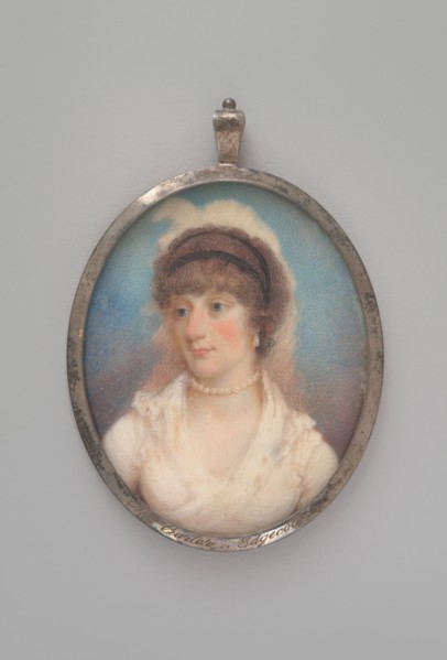 Portrait of Mrs. Carter of Edgecote, 1793. Creator: Nathaniel Plimer(?), probably by Anne Mee.