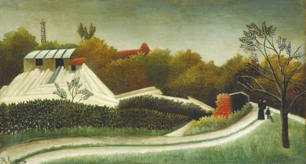 Sawmill, Outskirts of Paris, c. 1893/95. Creator: Henri Rousseau.