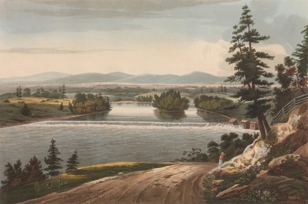 View Near Sandy Hill (No. 7 of The Hudson River Portfolio), 1822-23. Creator: John Hill.