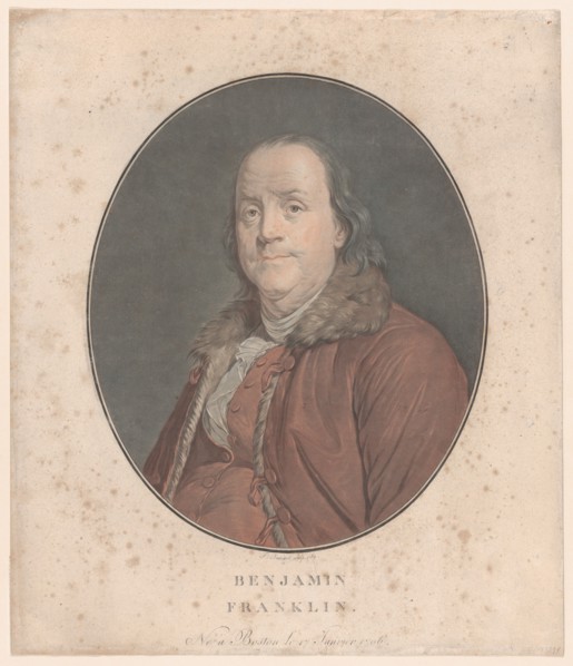 Benjamin Franklin, 1789. Creator: Jean Francois Janinet.