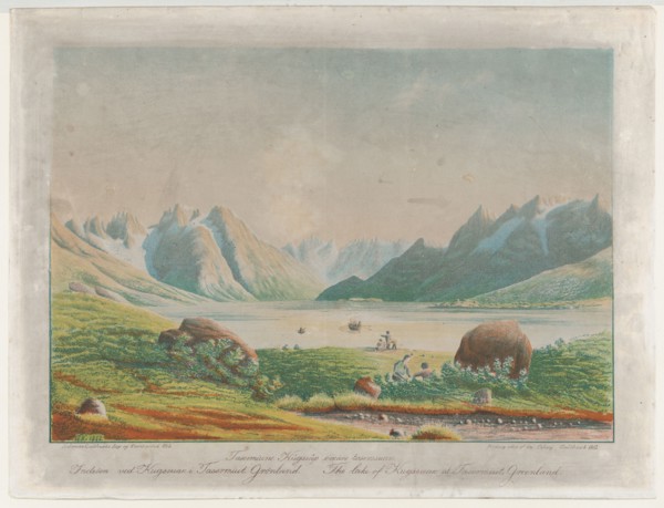 The lake of Kuggsuak at Tasermiut, Greenland, 1863. Creator: Lars Møller.