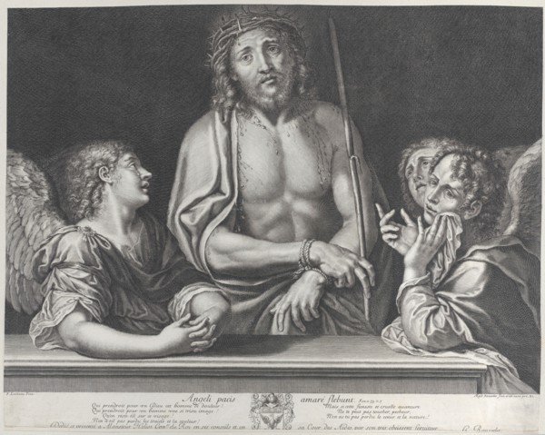 Ecce Homo with three angels, 1634-86. Creator: Gilles Rousselet.