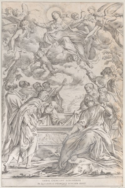 Plate 3: the Assumption of the Virgin, 1678. Creator: Giuseppe Maria Mitelli.