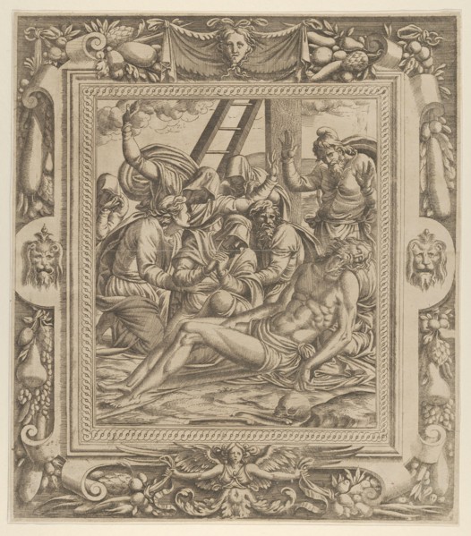 The Lamentation over Christ, 1535-55. Creator: Jean Mignon.
