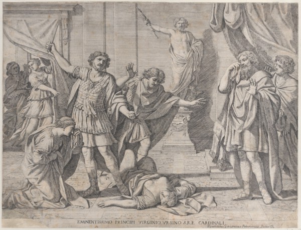 The Death of Virginia, 1630-80. Creator: Giacinto Gimignani.
