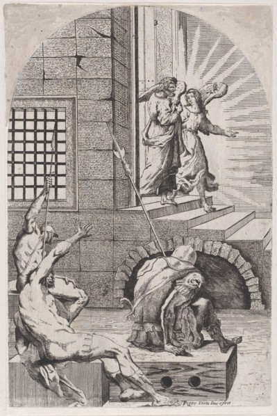 Saint Peter being released from prison by the angel, 1650-70. Creator: Girolamo Pedrignani.