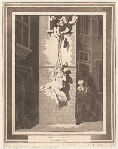 Smuggling In, or A College Trick, August 8, 1810., August 8, 1810. Creator: Heinrich Schutz.
