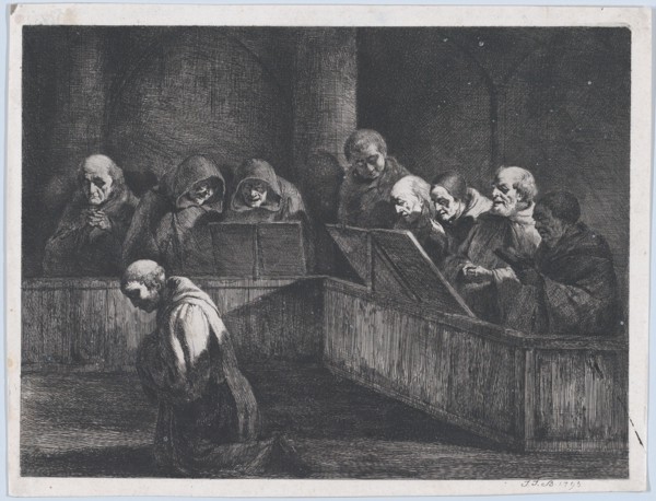 Monks Chanting, 1795. Creator: Jean-Jacques de Boissieu.