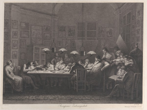 Rosaspina's drawing academy, 1811. Creator: Giulio Tomba.