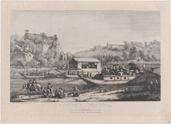 Pope Pius VII on the Saône, 1805. Creator: Jean-Jacques de Boissieu.
