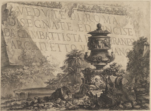 Title-page for 'Vedute di Roma'..., 1760-78. Creator: Giovanni Battista Piranesi.
