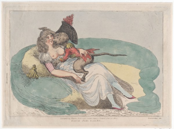 General Jacko & his Rib, January 20, 1800. Creator: John Cawse.
