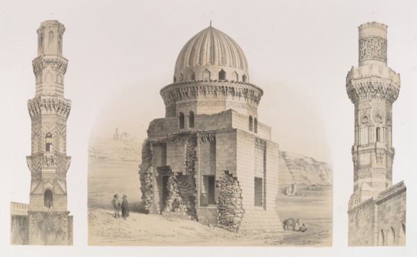 87. Tombeaux et Minarets, au Kaire, 1843. Creator: Joseph Philibert Girault De Prangey.