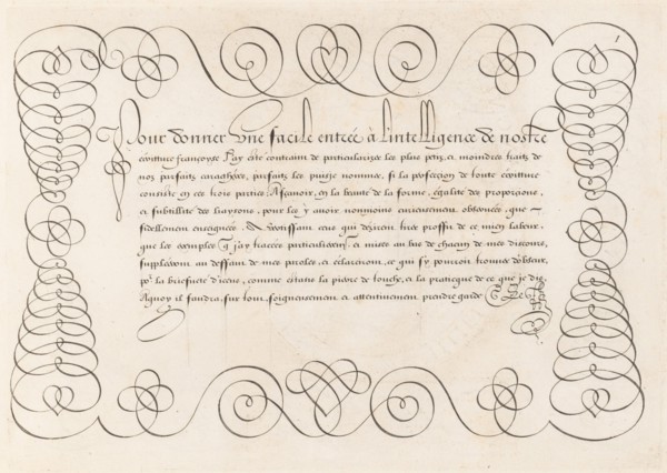 La Technographie. La Rizographie. La Caligraphie, 1599. Creator: Simon Wynhoutsz Frisius.