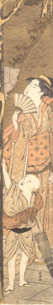 Woman and Small Boy, late 18th-early 19th century. Creator: Katsukawa Shuncho.